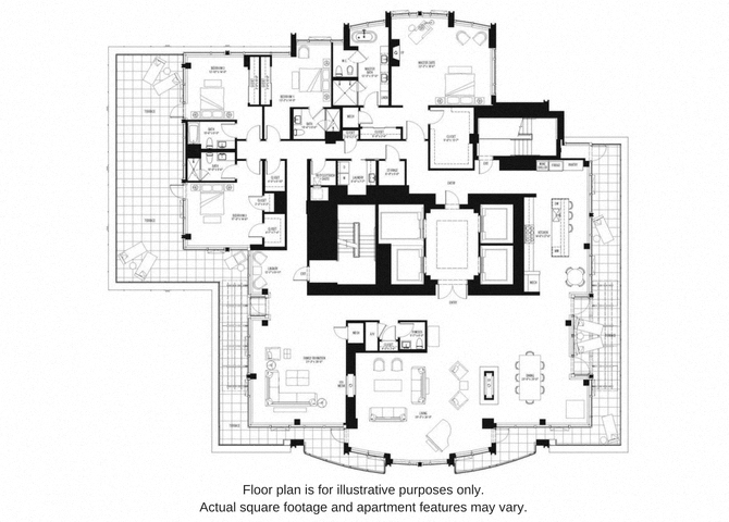 Floor plan for 4 beds, 4.5 baths, 5898 sqft